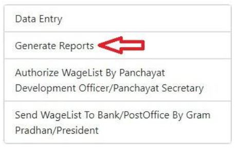 Choose Generate Reports