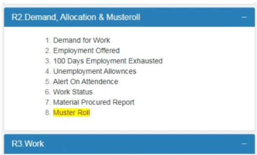 Open Muster Roll Option